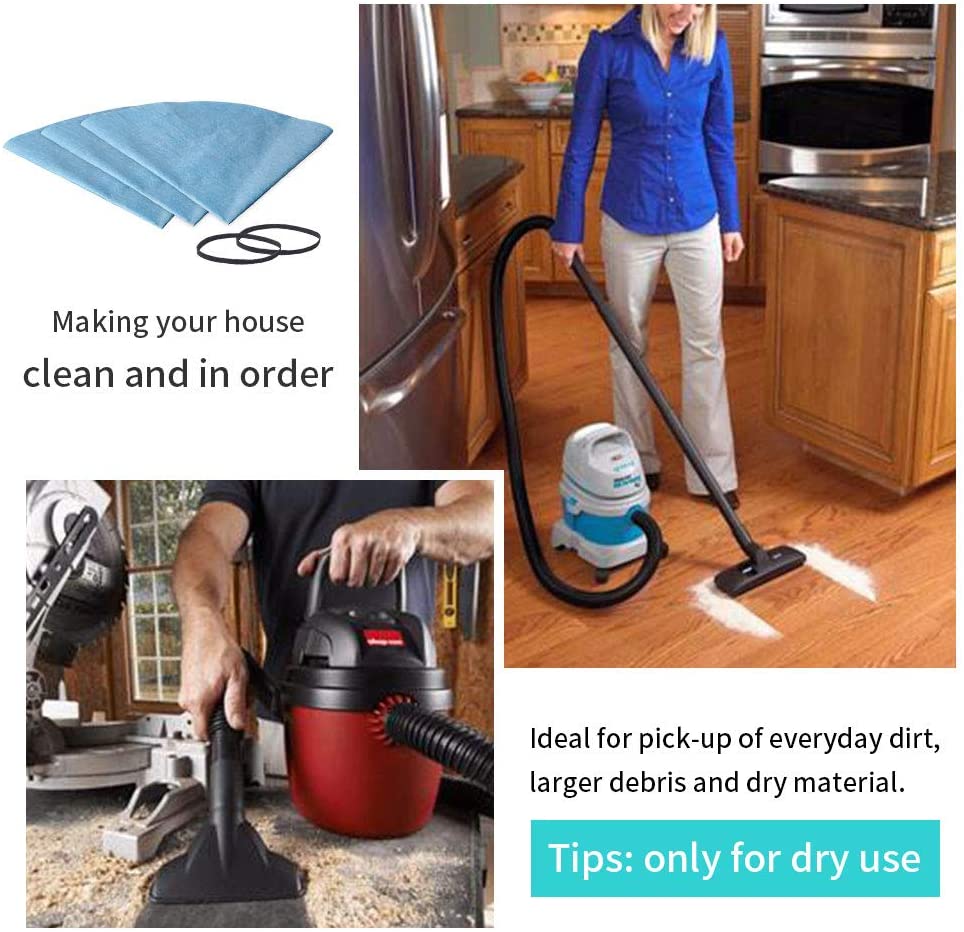 KEEPOW VF2002 Reusable Dry Vac Filters for Most Shop Vac