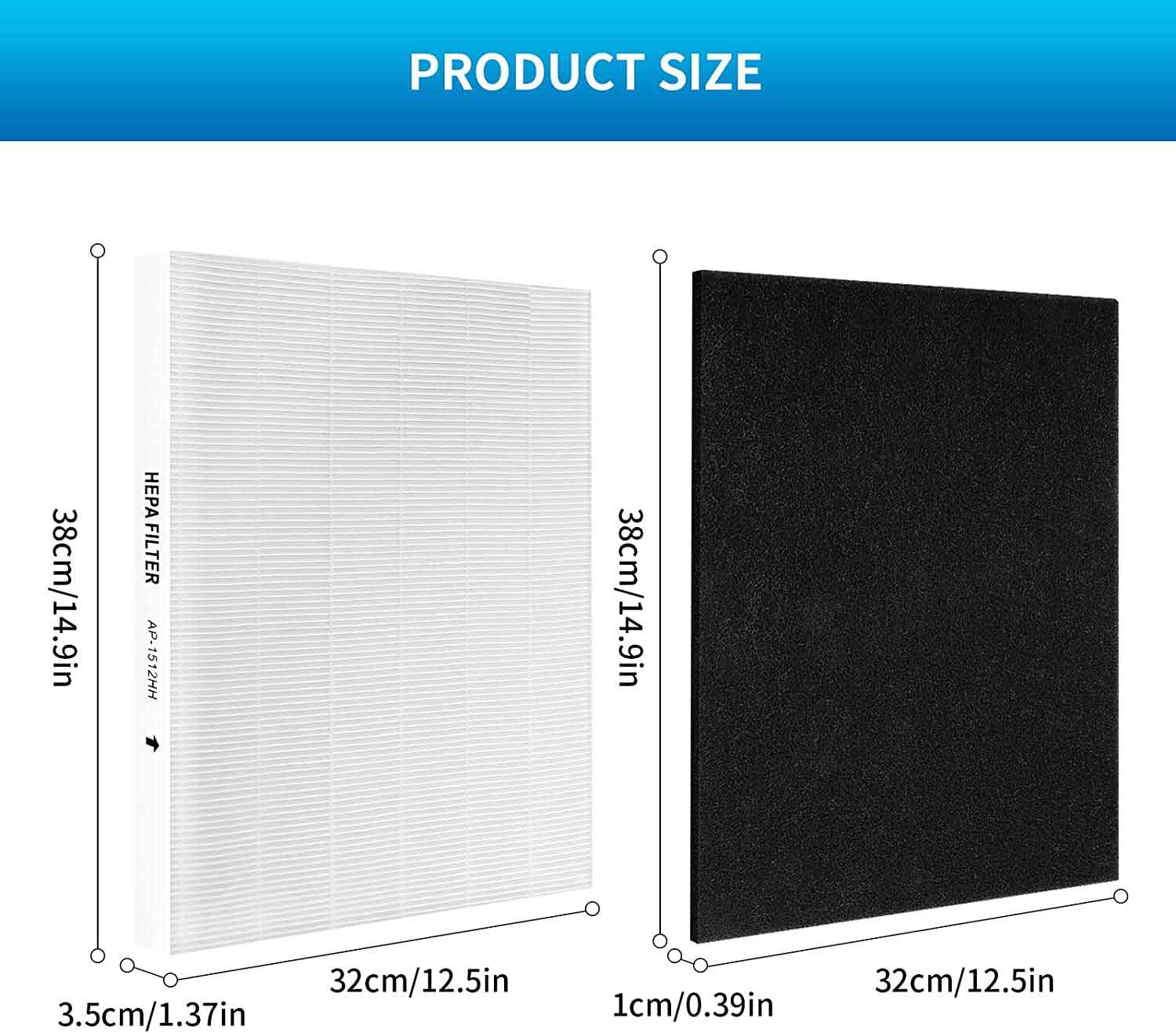 KEEPOW 3 Pcs Replacement Filters for Coway AP-1512HH Mighty Air Purifier