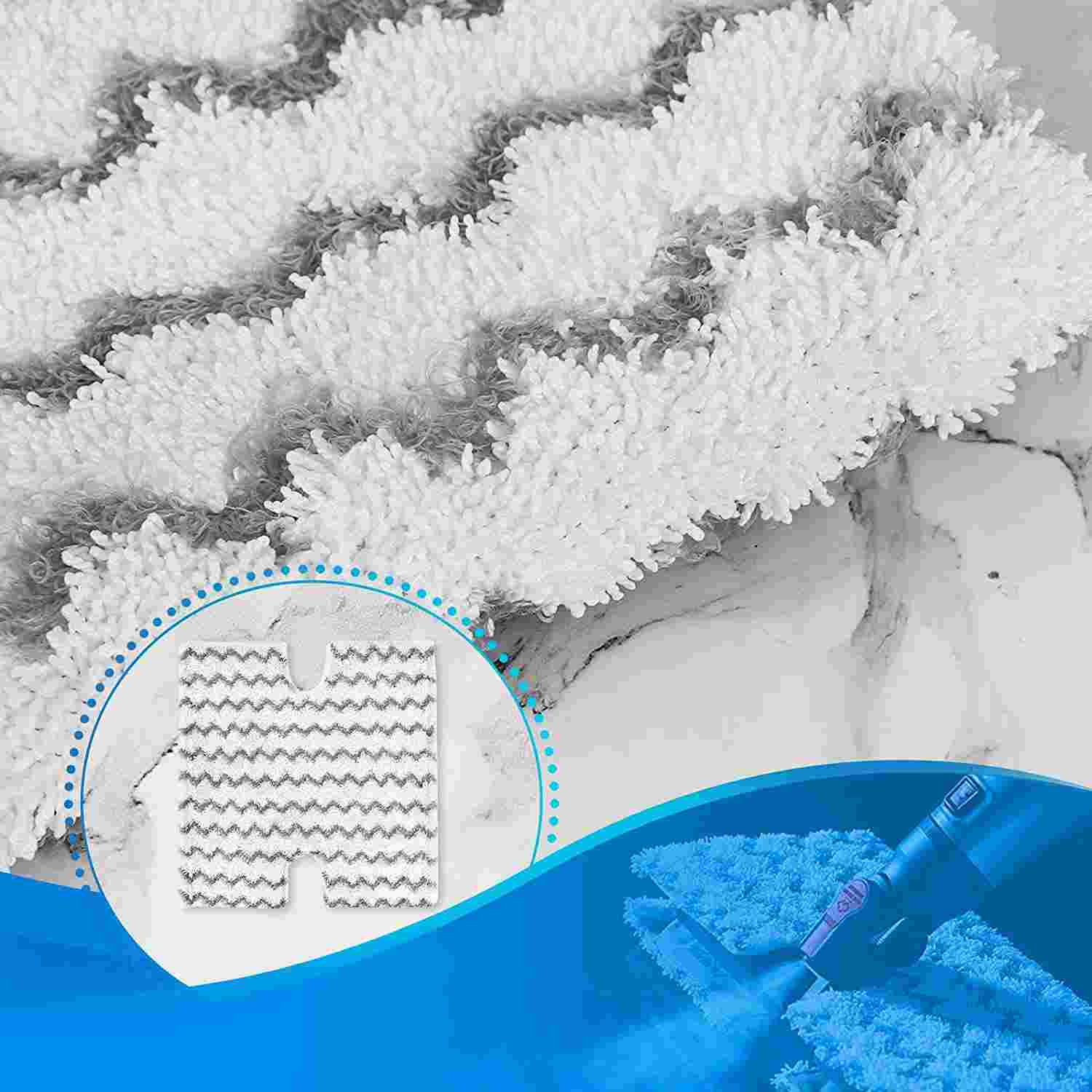 KEEPOW Steam Mop Replacement Pads for Shark Genius Lift-Away