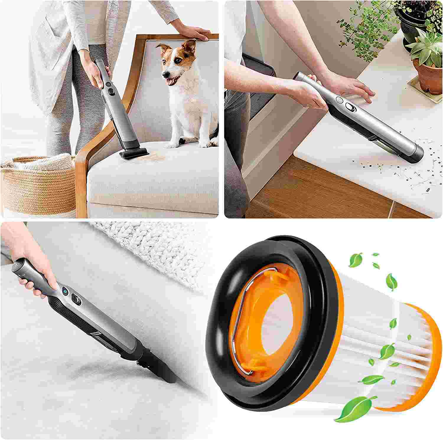 KEEPOW Fabric Vacuum Filter for Wandvac Handheld Vacuum. Compare to Part # XHFWV200, 3-Pack