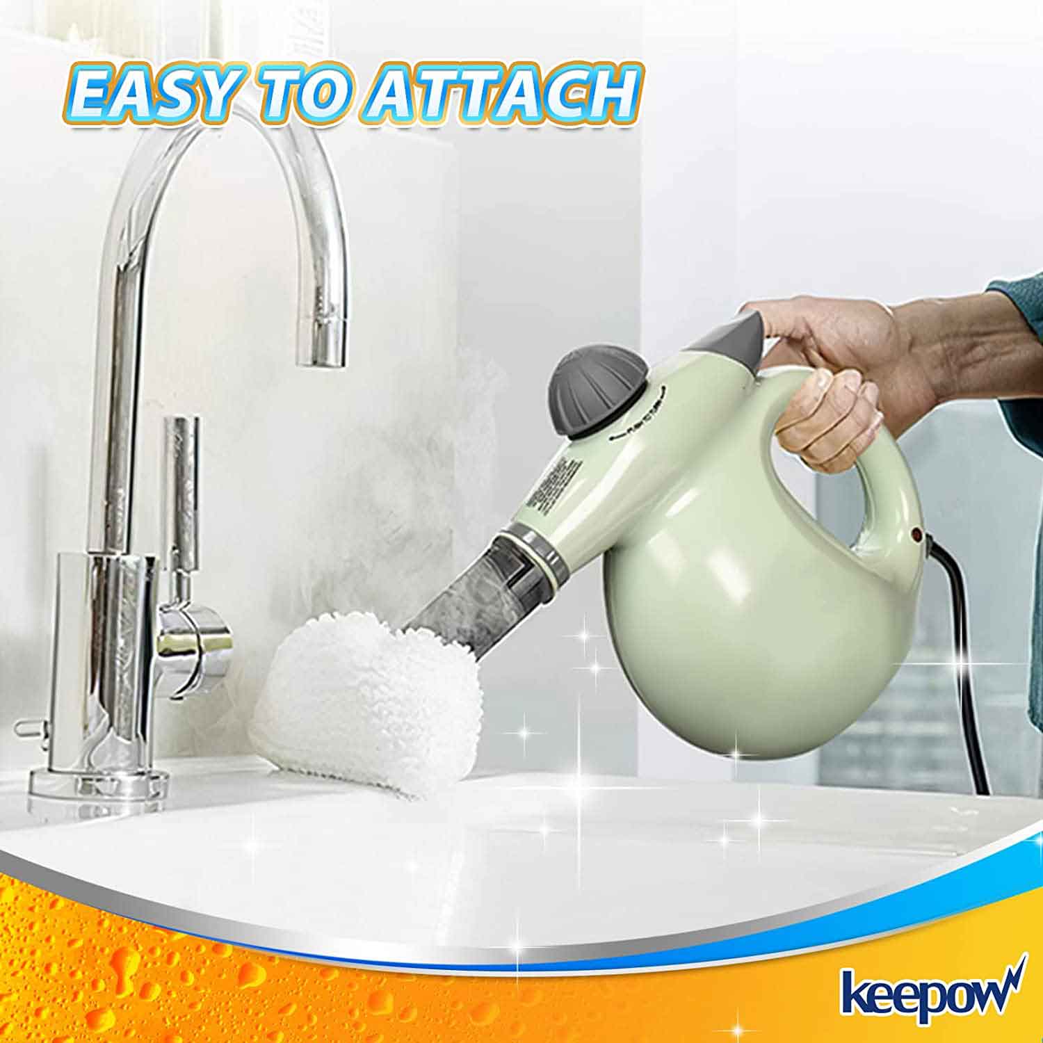 KEEPOW Microfiber Cloths for Comforday & PurSteam steam cleaner
