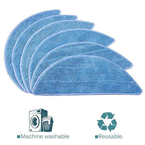 KEEPOW Accessoires Filtre HEPA pour ZACO V5x V5S Pro, ILIFE V3S V5S Pro - Robot Aspirateur et de Nettoyage(6 Filtre, 6 Lingettes et 8 Brosses Latérales)