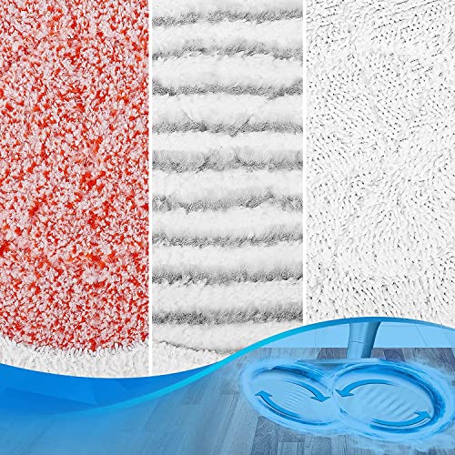 KEEPOW Replacement Steam Mop Pads for Shark S6002UK Steam Mop, Steam & Scrub All-in-One Mop Pads (2 Soft Pads + 2 Scrub Pads + 2 Heavy Duty Scrub Pads)