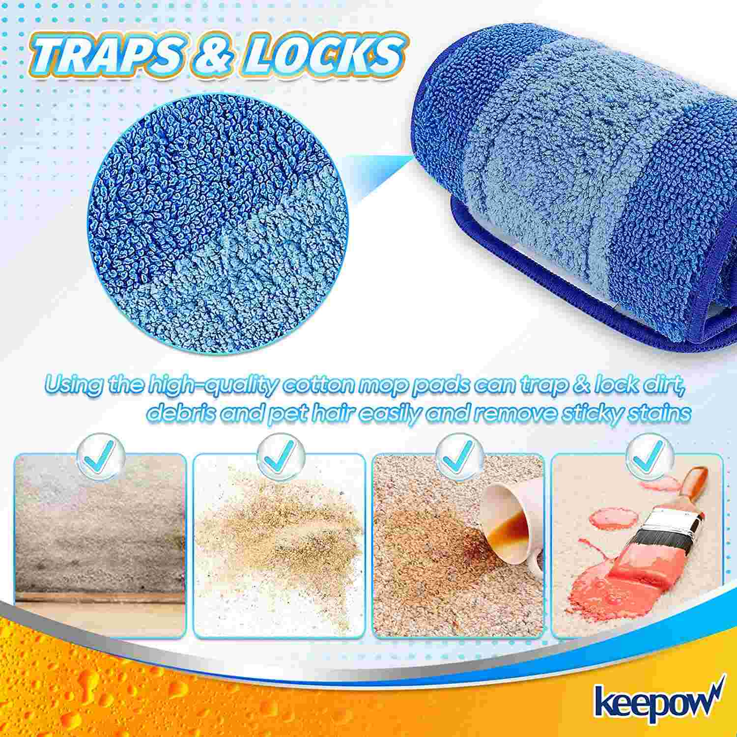 Keepow Microfiber Mop for Bona