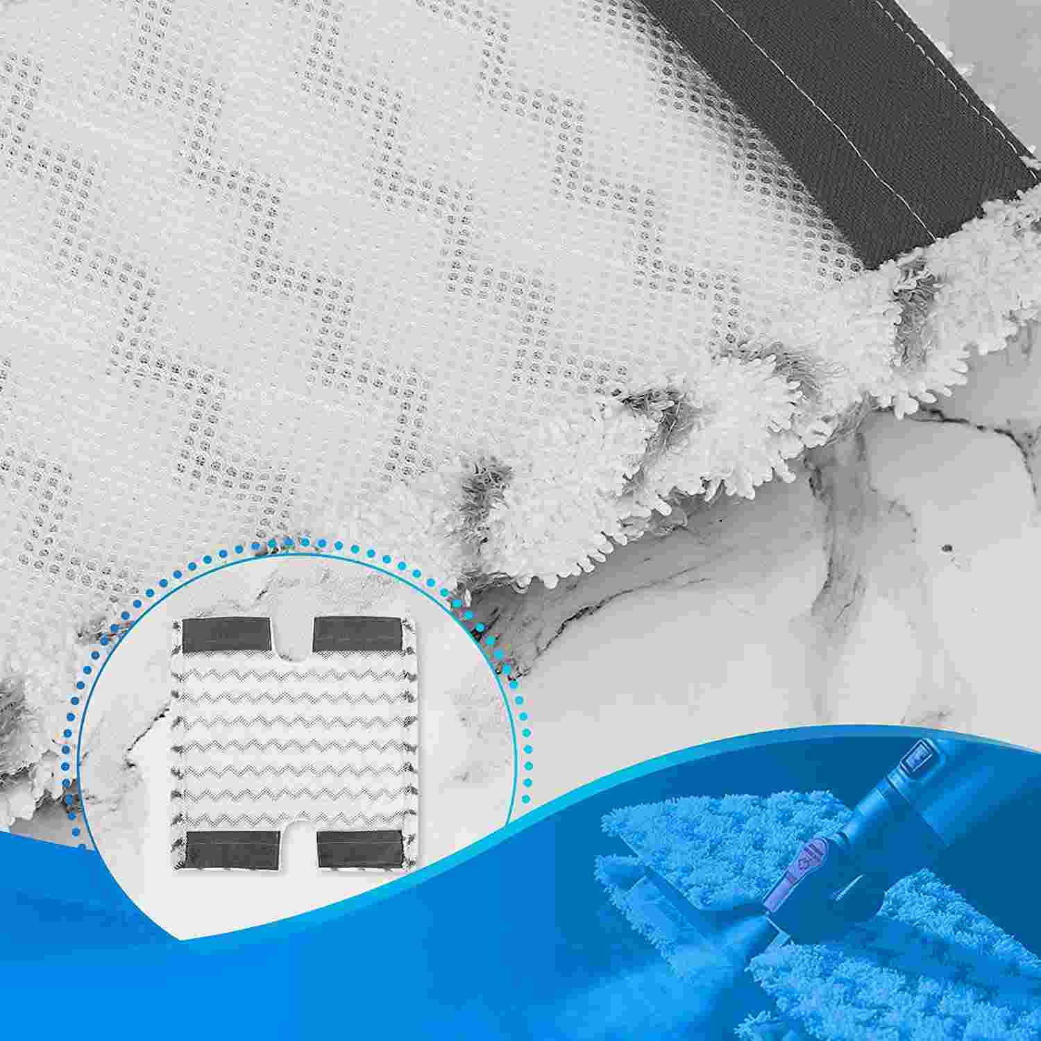 KEEPOW 5324M Steam Mop Pads Replacement for Shark 3 Pcs