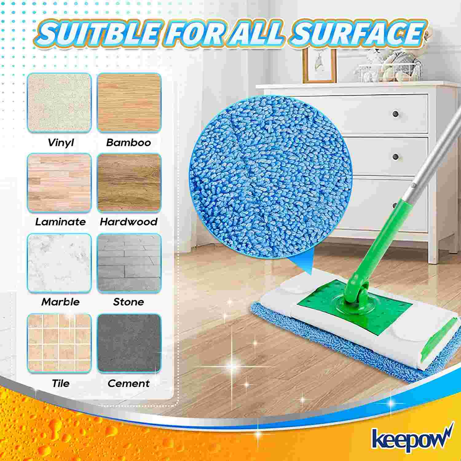 KEEPOW Mop Pads for Swiffer Sweeper