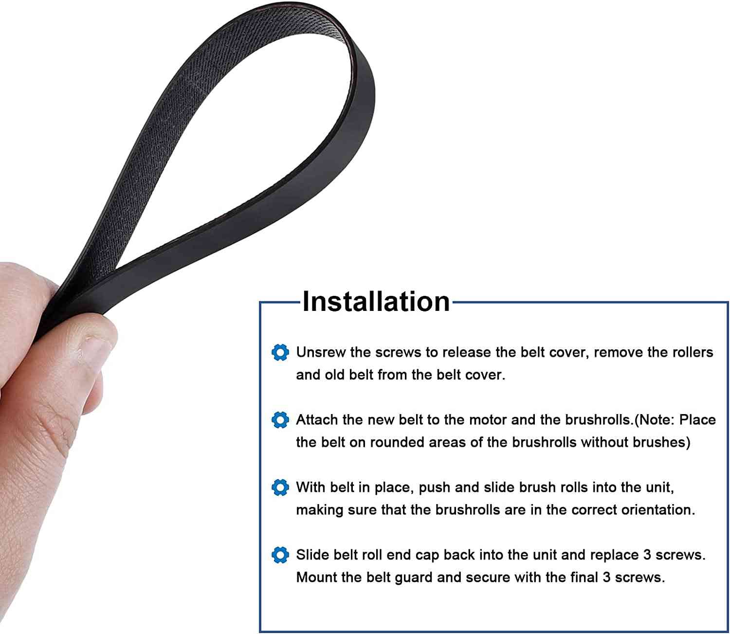 KEEPOW Part #440005536 Replacement Belts Fit for Hoover