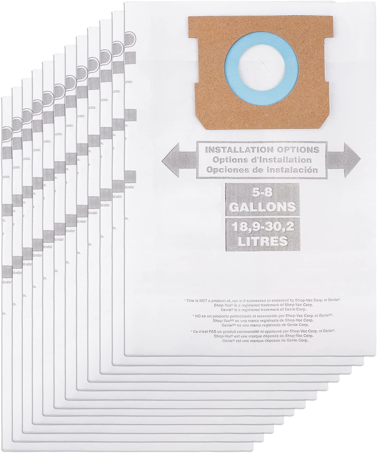 KEEPOW Replacement for Shop-Vac 5 to 8 Gallon Vacuum 12-Pack