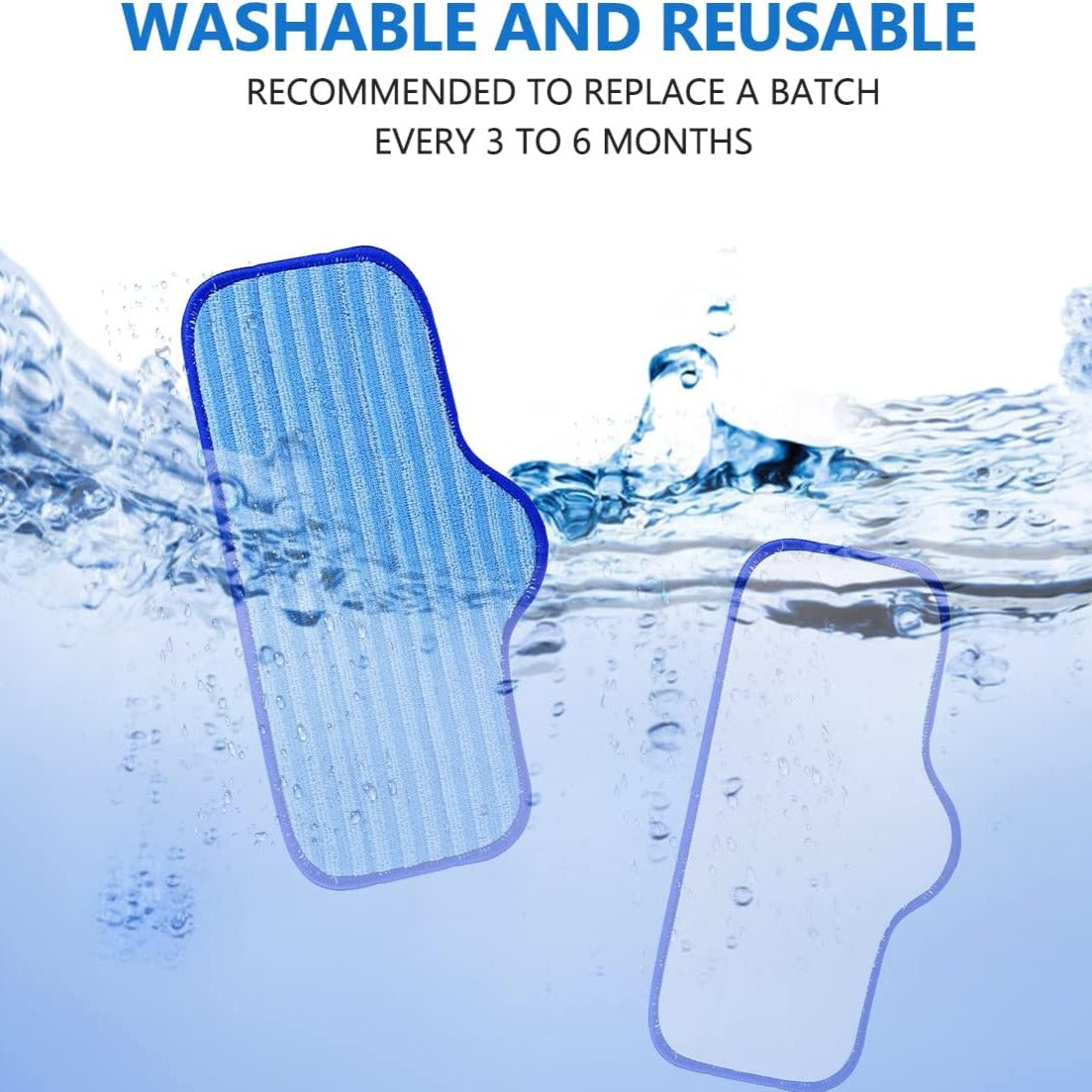 KEEPOW Reusable replacement Microfiber Pads for Dupray Neat Steam Cleaner 6-Pack