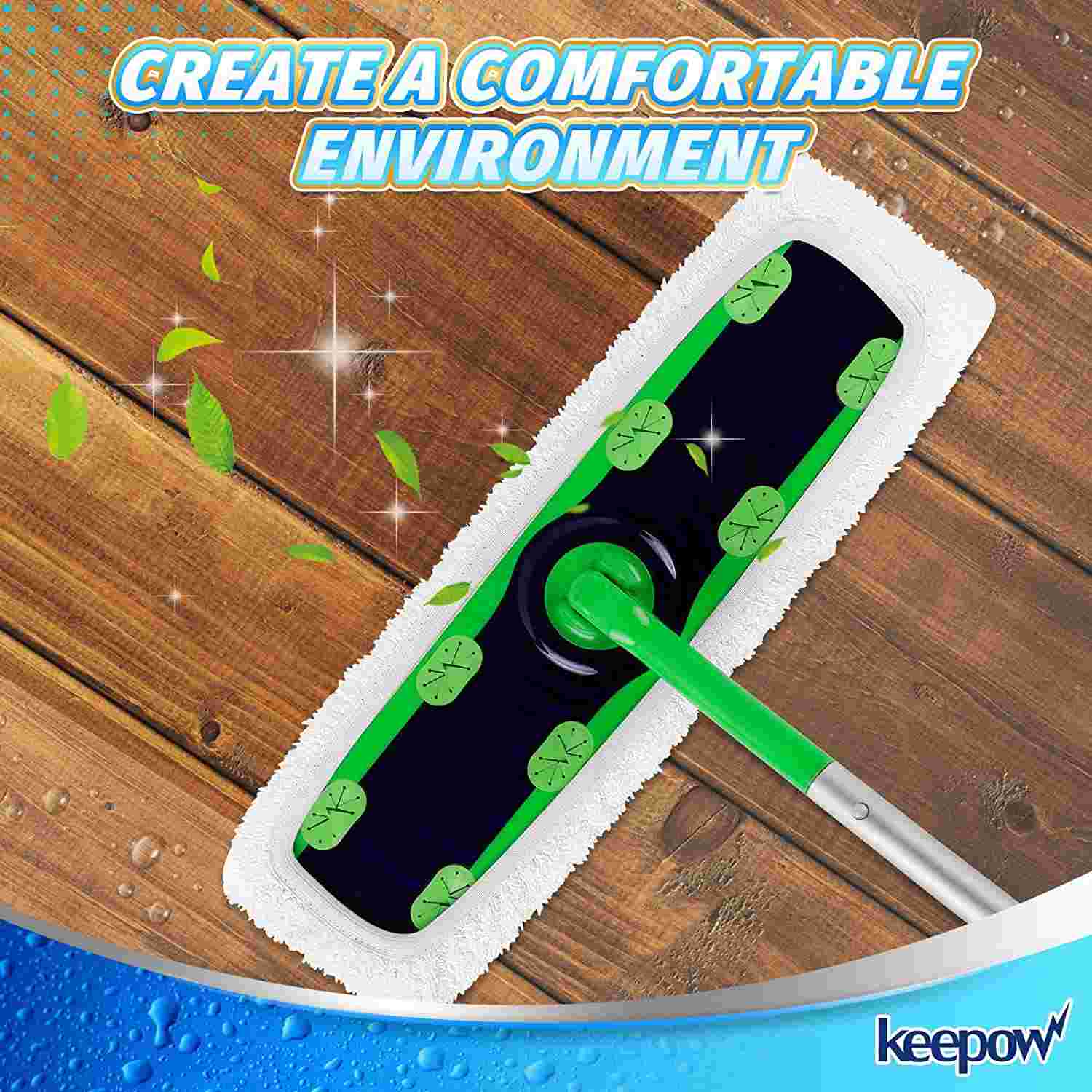 KEEPOW XL Dry Sweeping Cloths for Swiffer Sweeper X-Large Mop, XL Wet Pads Refills