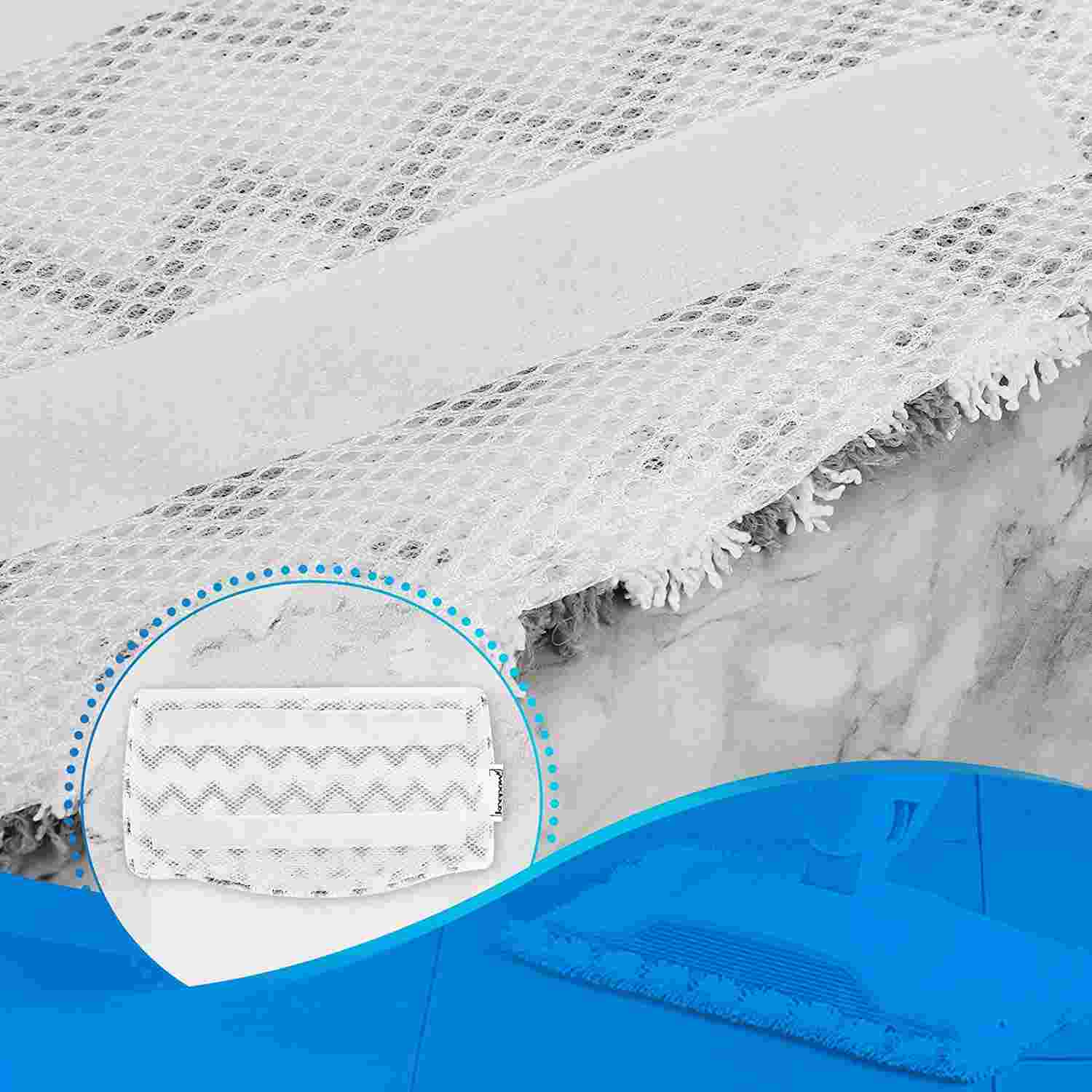 KEEPOW 5322M Steam Mop Pads Replacement for Shark 5 Pcs