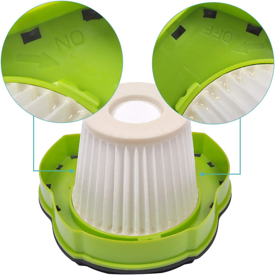Keepow Filter Compatible with Bissell 1782 Pet Hair Eraser Hand Vacuum