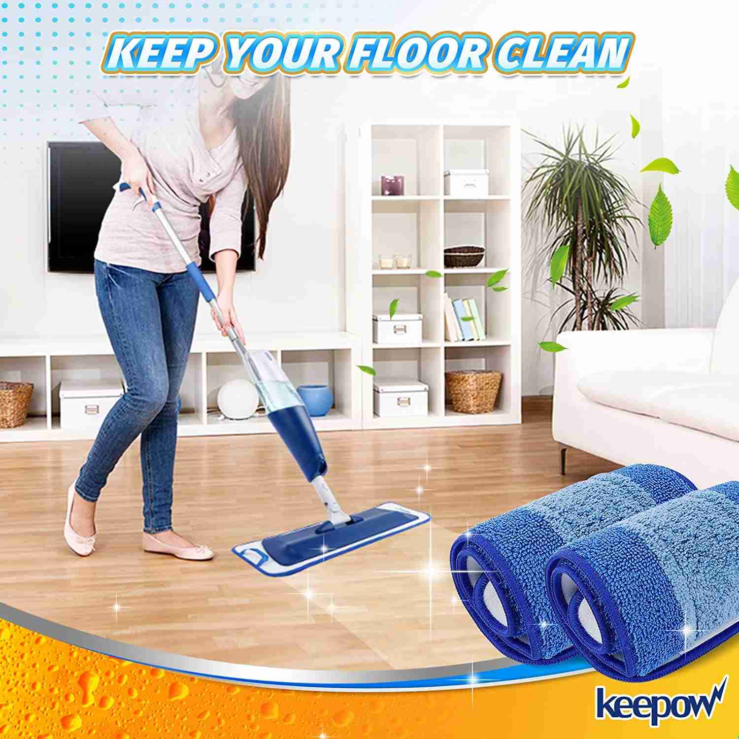 Microfiber Mop made by keepow
