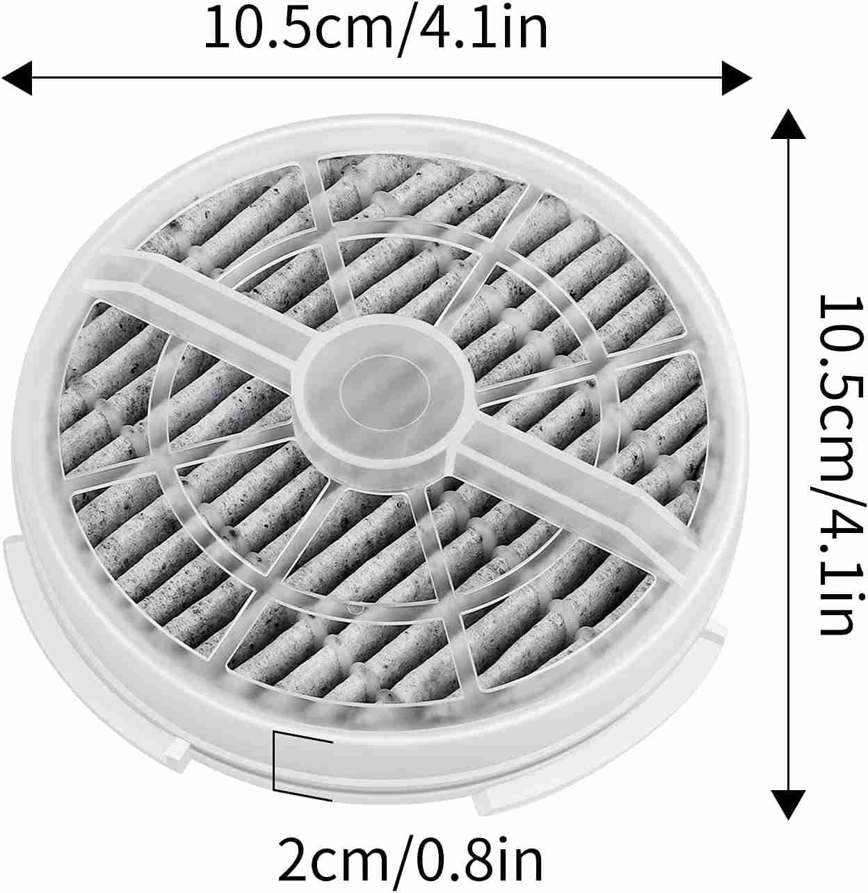 KEEPOW GL2103 HEPA Replacement Filter 2 Pack, Compatible with RIGOGLIOSO Air Purifier GL2103