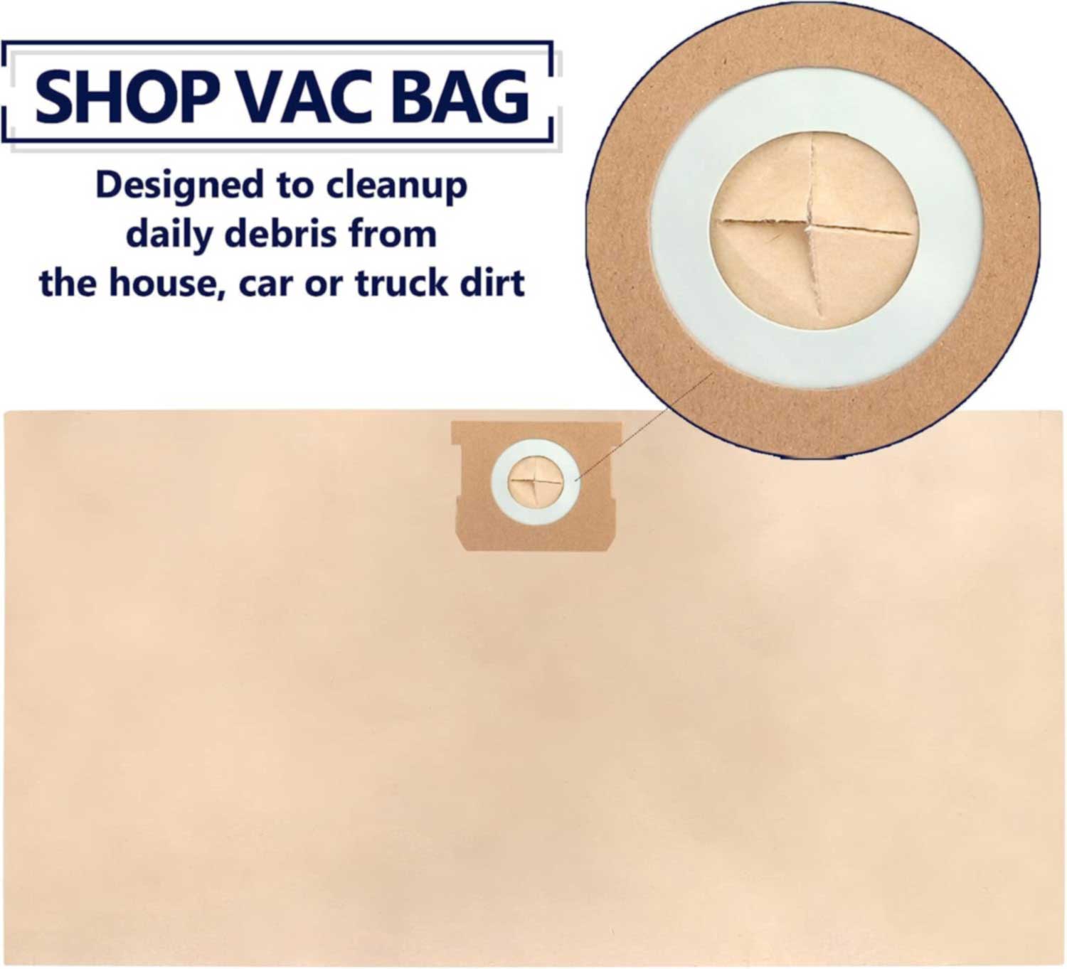 KEEPOW 1201D Bags for DEWALT 6-10 Gallon Vacuum 9 Pcs