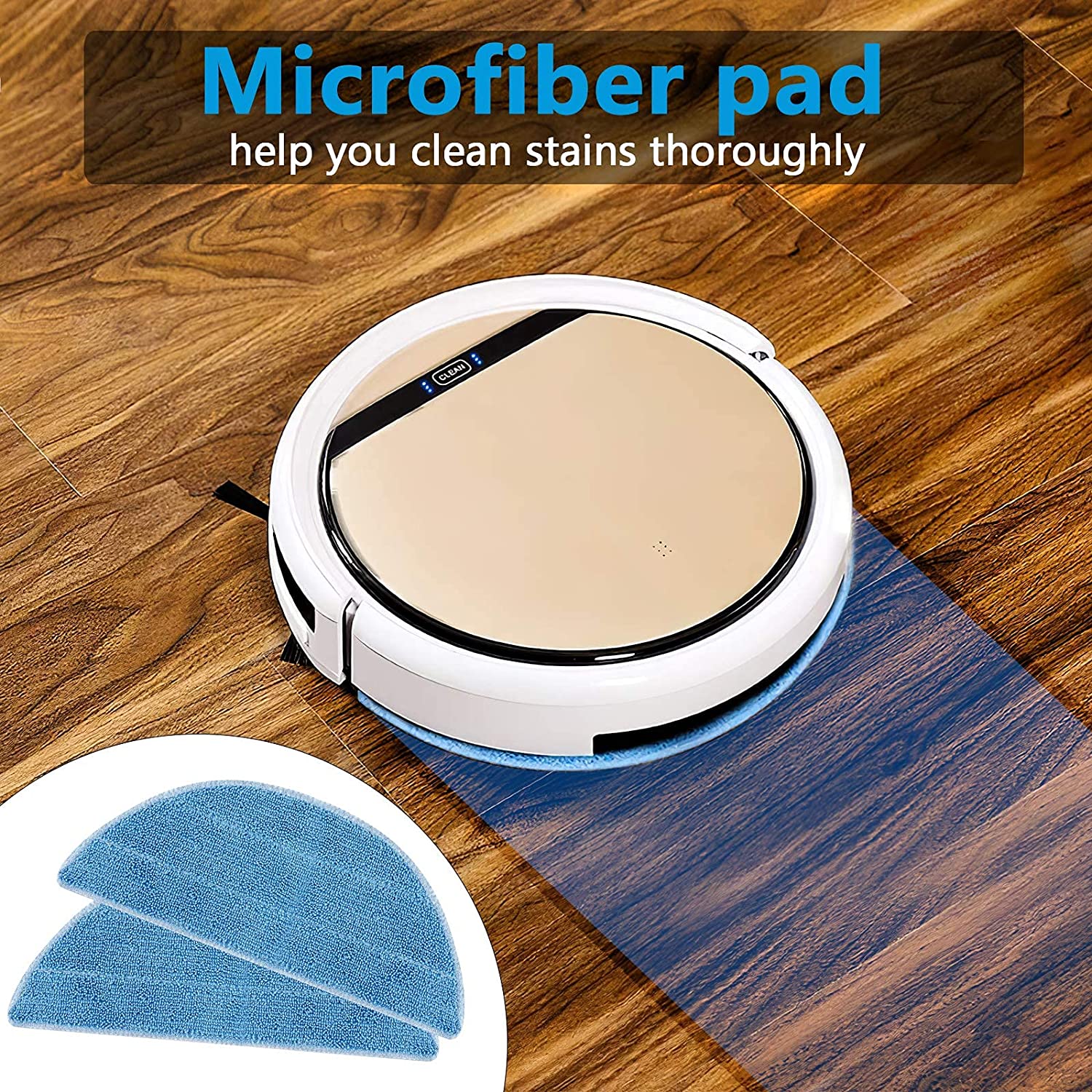 ILIFE V3 V3s V3s Pro V5s V5s Pro Robot Vacuum Cleaner, 12 Side Brush + 1 Primary Filter + 5 Microfiber Pad + 5 HEPA Filter by Keepow