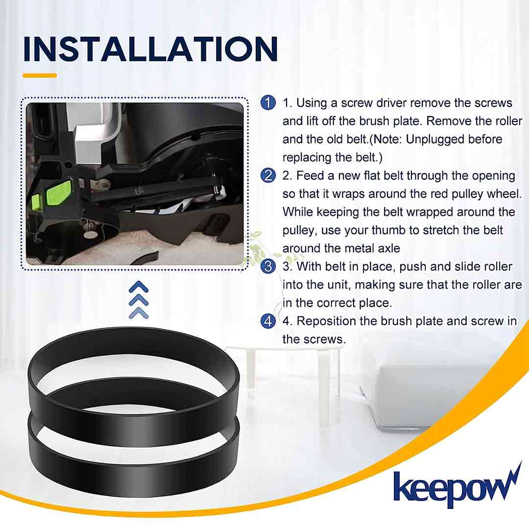 KEEPOW 0234B 2 Pcs Replacement Belts for Bissell