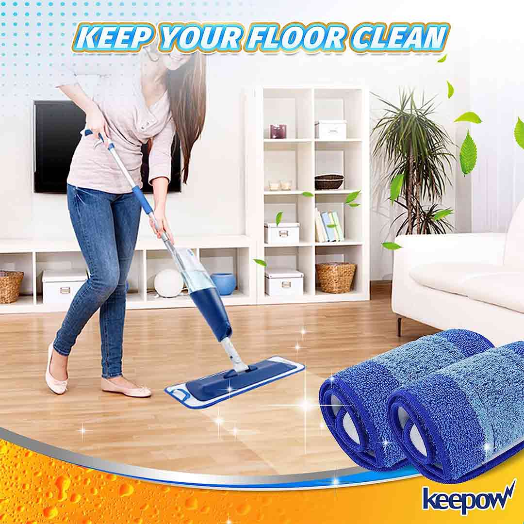 KEEPOW 0401M 3 Pcs Microfiber Pads for 18 Inch Mop