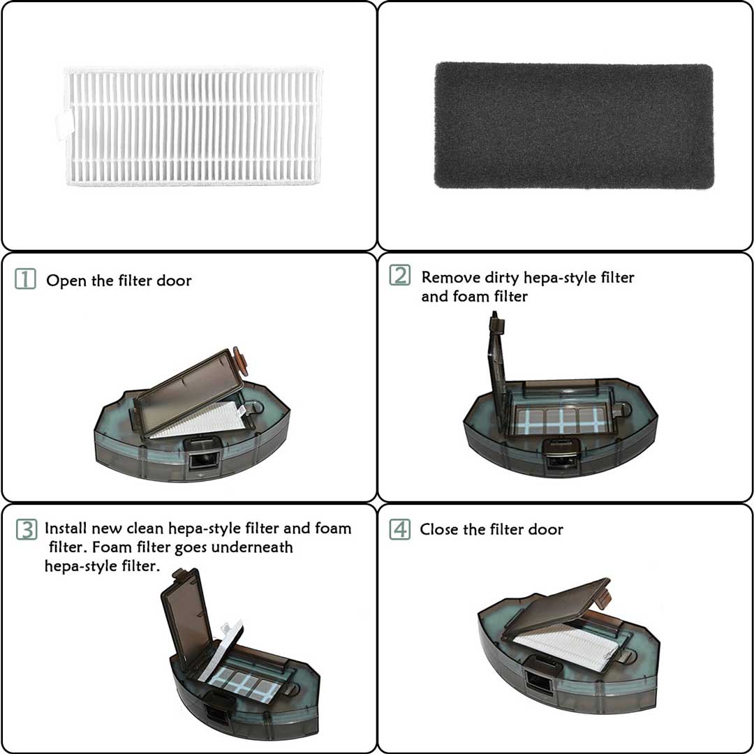 KEEPOW 1601R Replacement Parts for Ecovacs DEEBOT Vacuum
