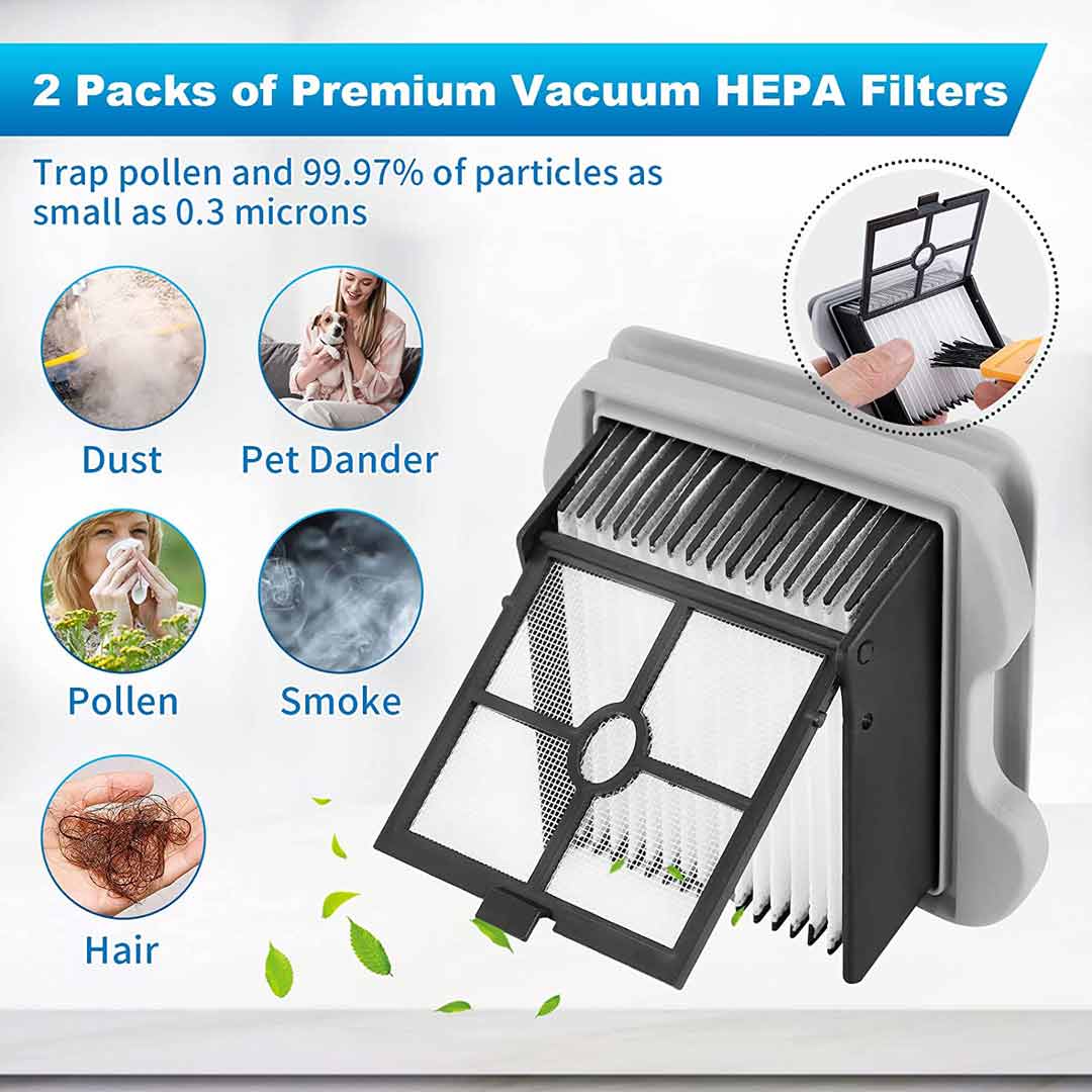 KEEPOW 6705V 6 Pcs Replacement Brushes & Vacuum Filters