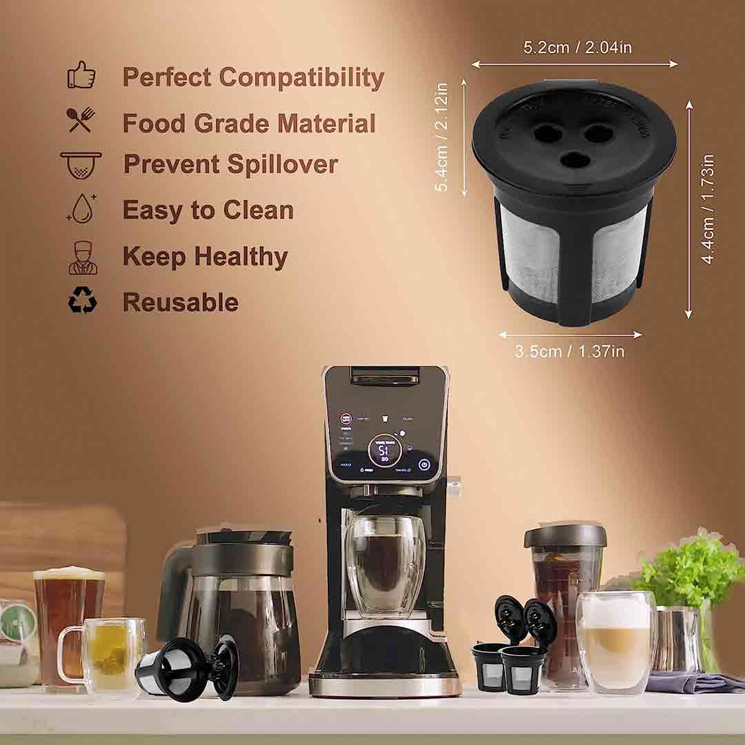 KEEPOW 4 Pack K Cup Reusable Pod for Ninja coffee maker Filter Accessories