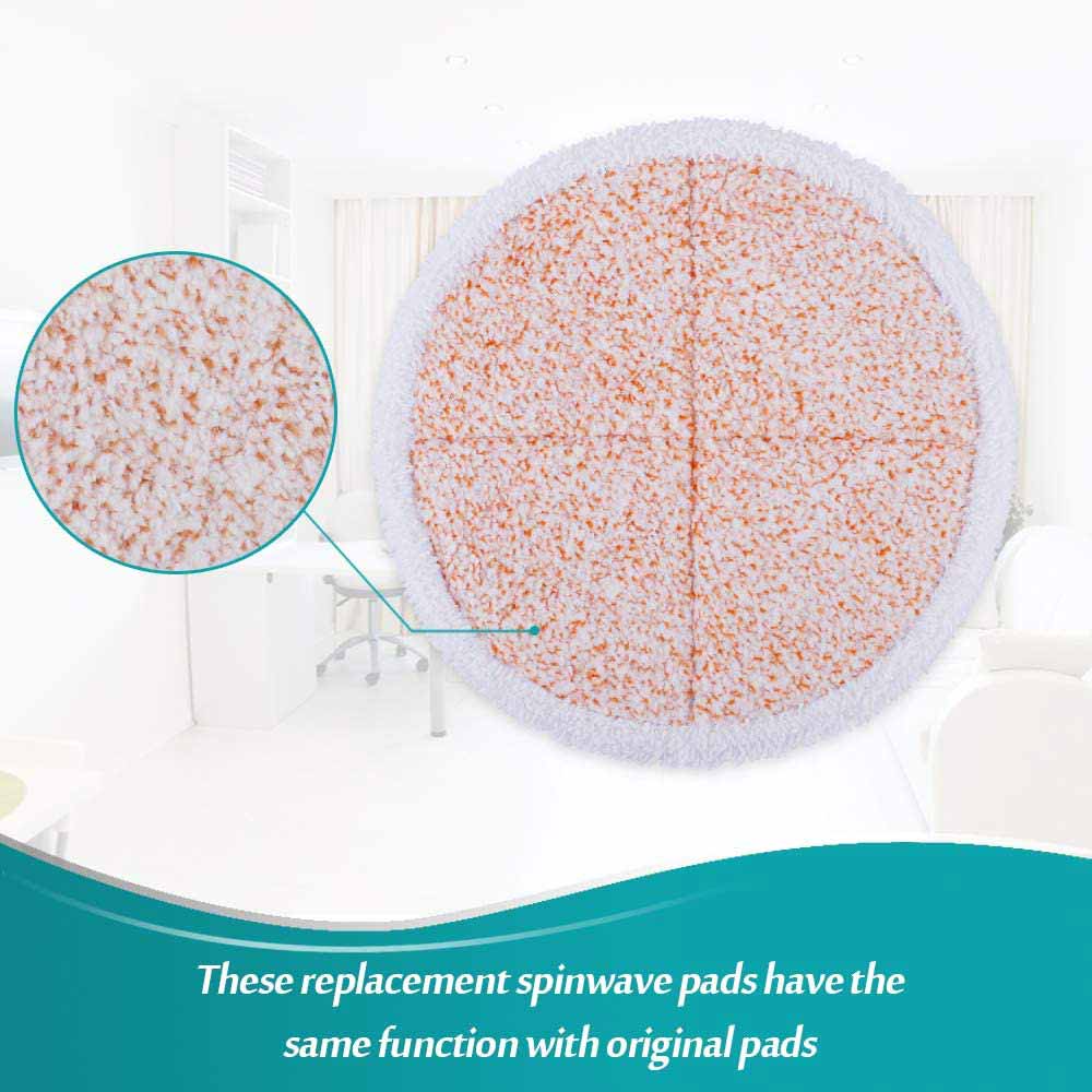 KEEPOW 0215M Spinwave Steam Mop Pads for Bissell 6 Pcs