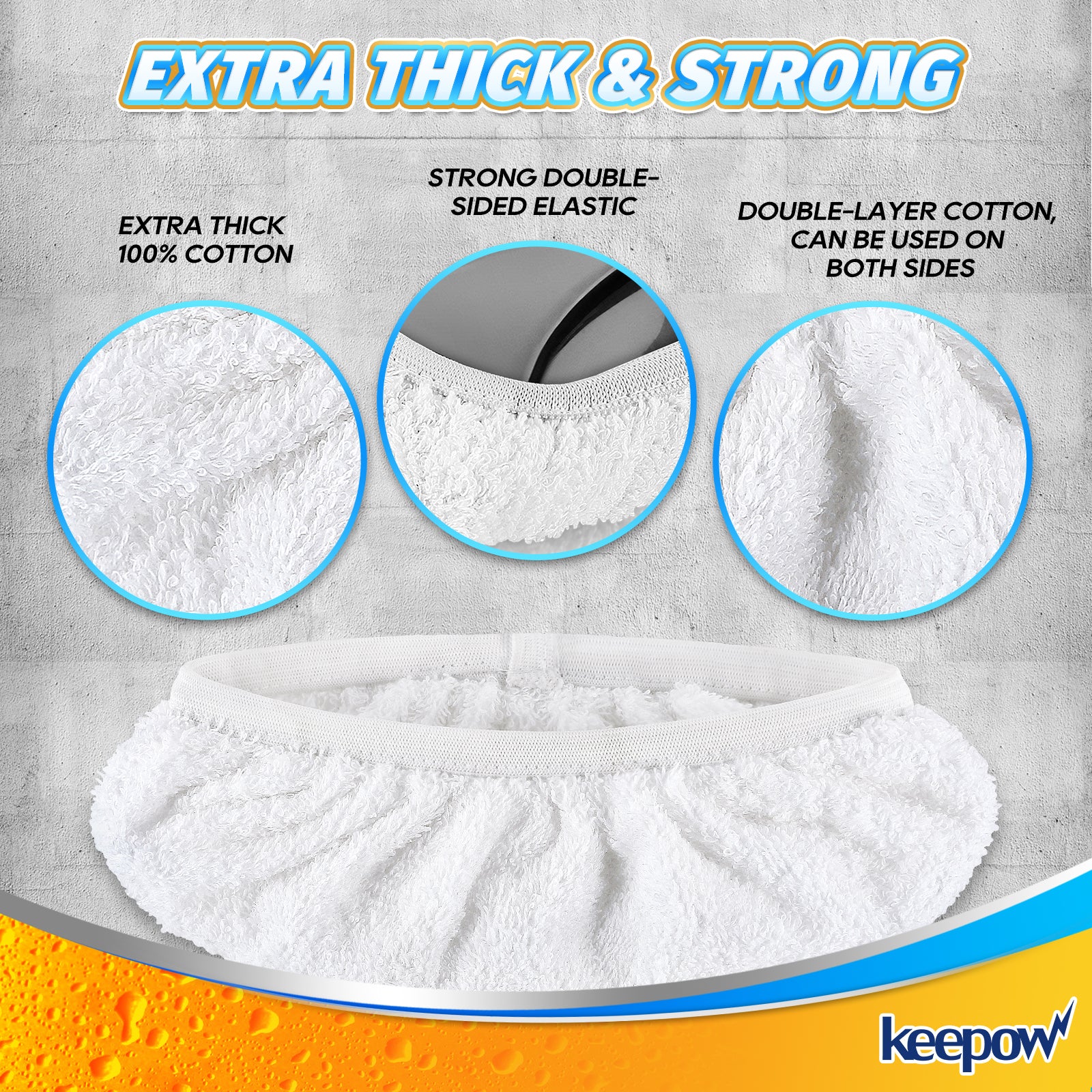 KEEPOW 4202M Replacements Mop Pads for O-Cedar 6 Pcs