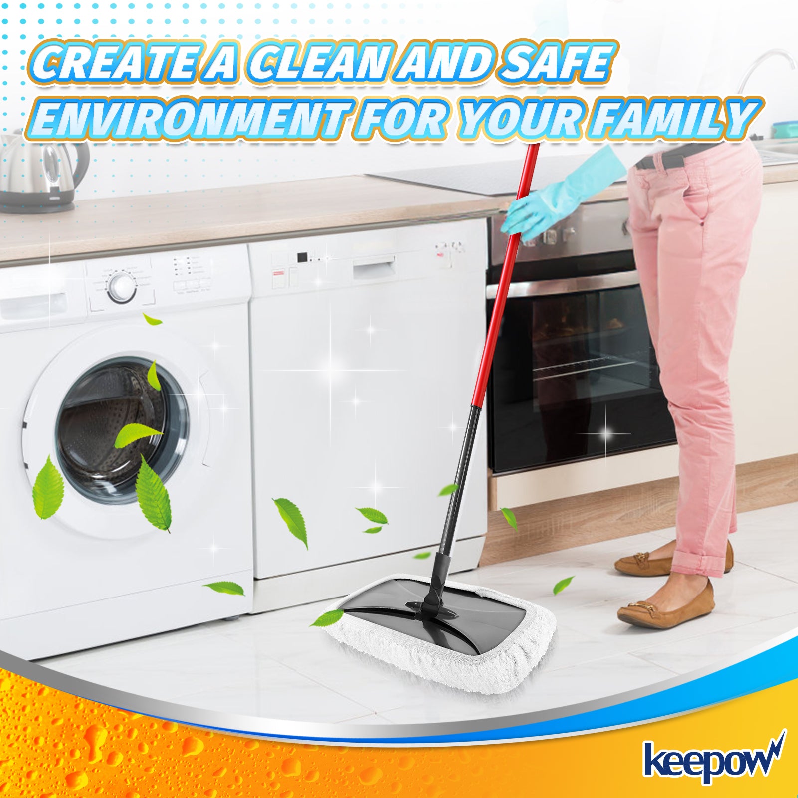 KEEPOW 4202M Replacements Mop Pads for O-Cedar 6 Pcs