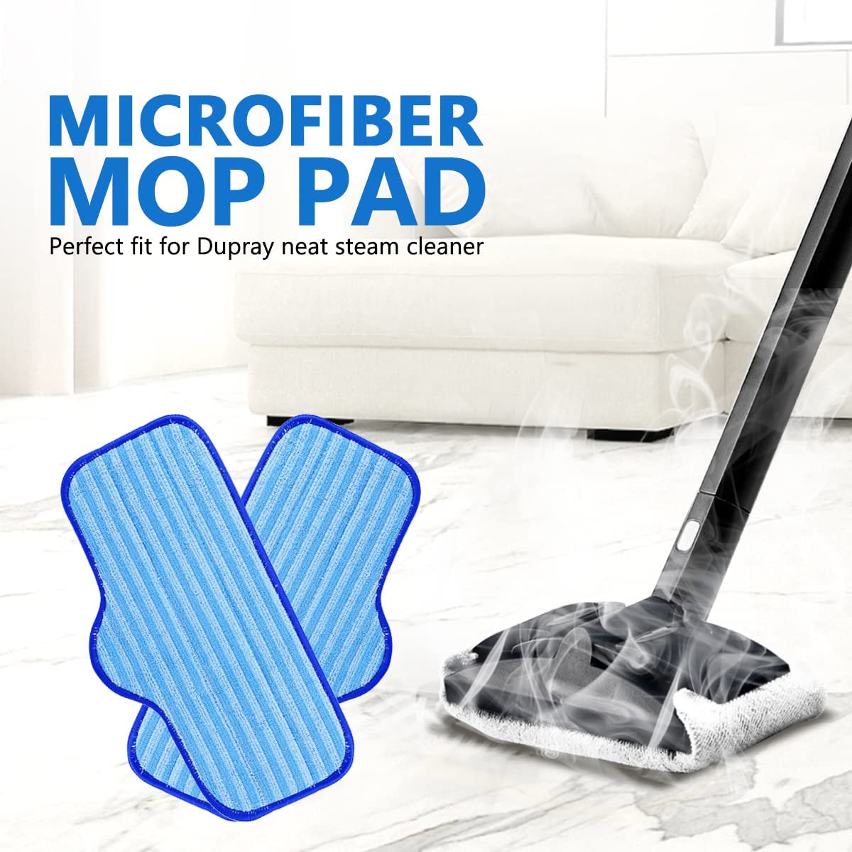 KEEPOW Microfiber Pads for Dupray Neat Steam Cleaner