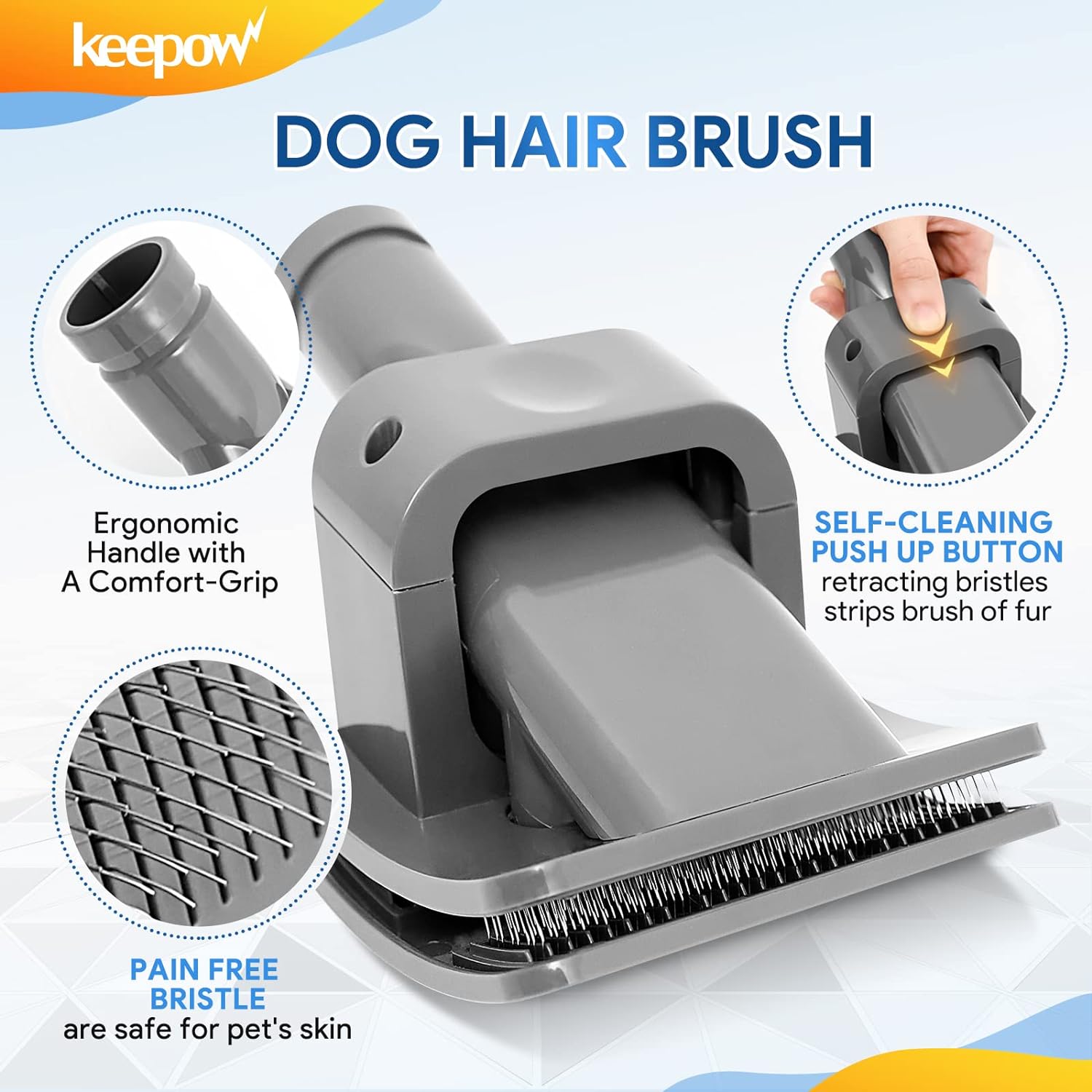 KEEPOW 1520V Pet Grooming Brush for Dyson Vacuum Cleaners