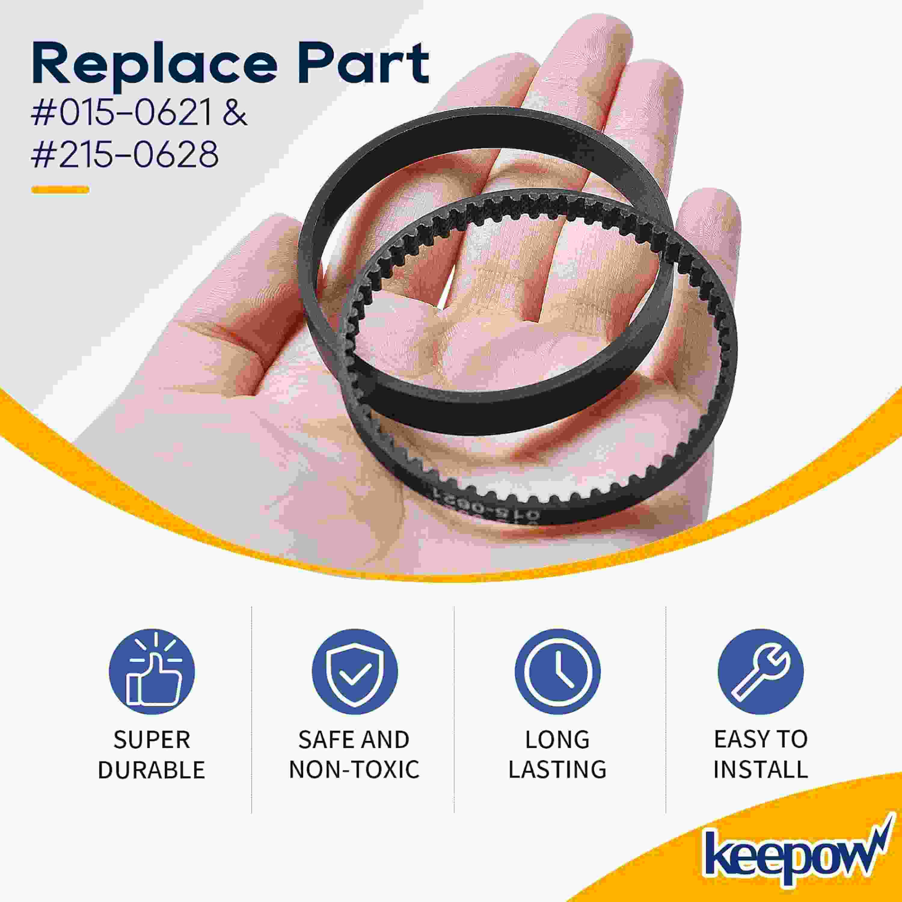 Keepow 0207B Vacuum Belts Fit for Bissell ProHeat 4 Sets
