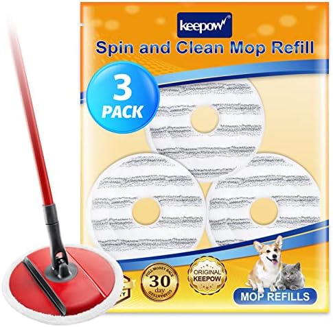KEEPOW 6407M Confezione da 3 ricariche per mop Spin e Clean