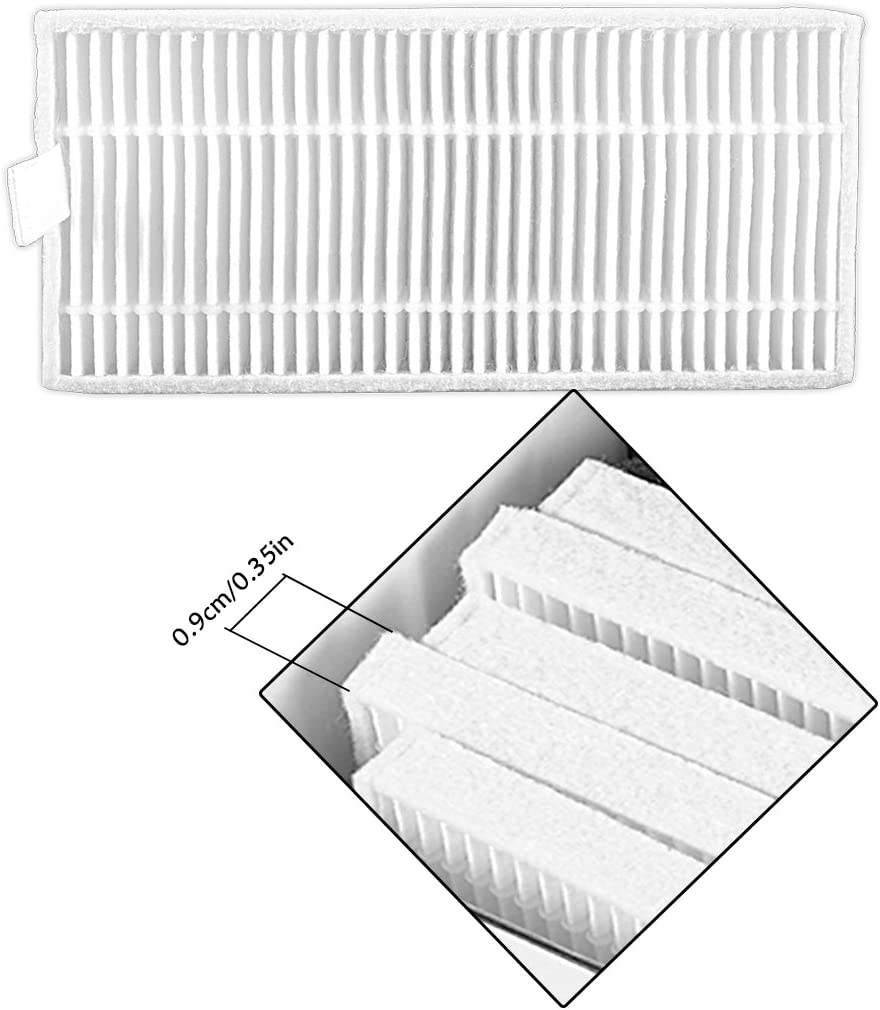 KEEPOW Pack 6 Filtros Hepa para Cecotec Conga Excellence 990 Robot Aspiradora, Filtros de Recambios para Conga 990, Kit de repuestos para Conga