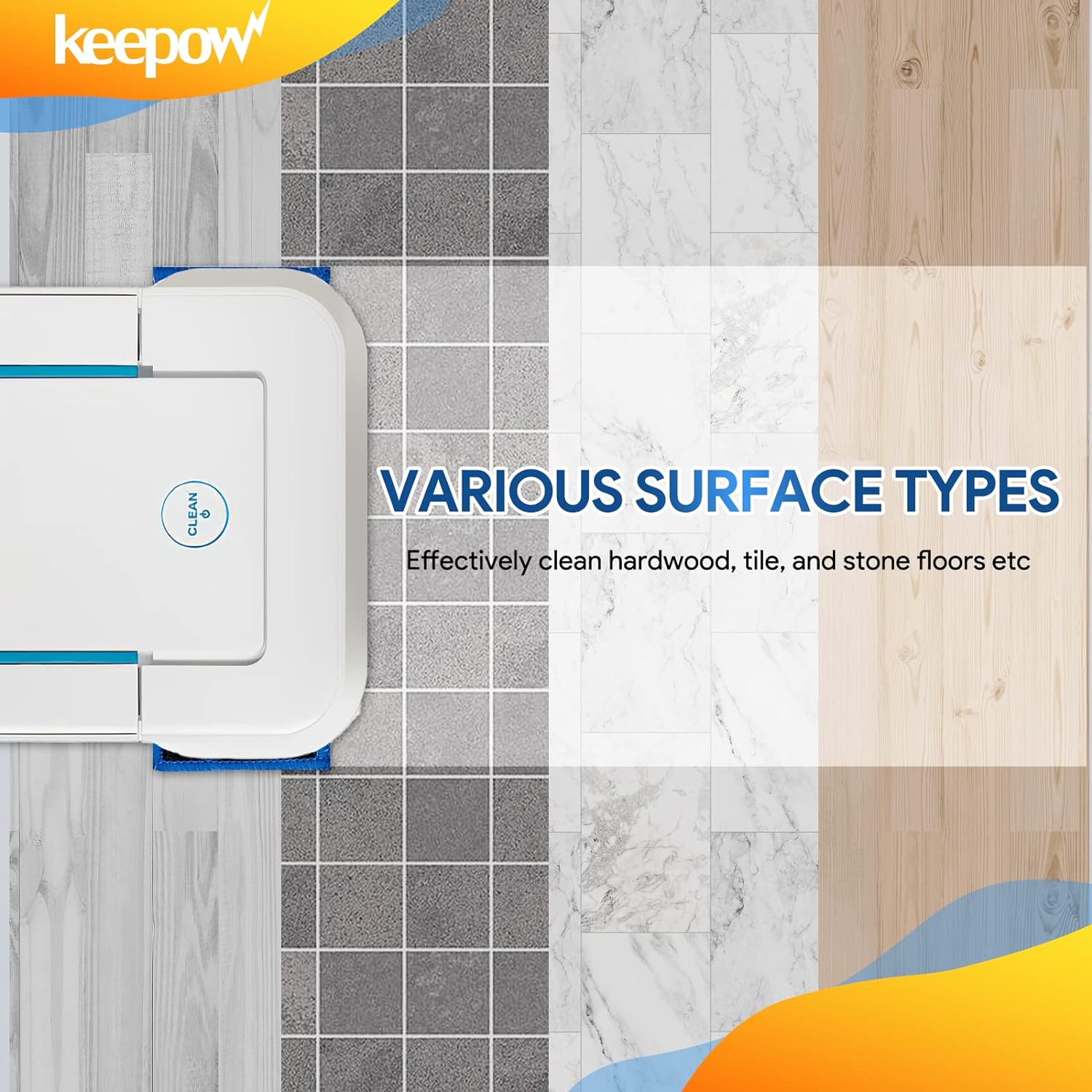KEEPOW 2707M 2.76*7.1 Inches Mop Pads for Robot Vacuum Cleaner