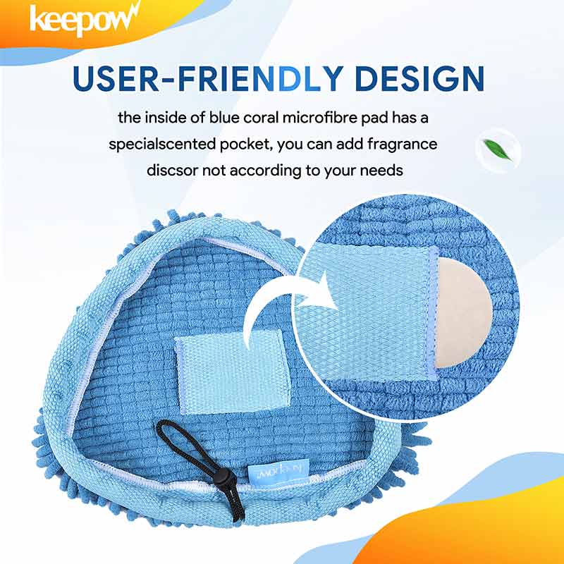 KEEPOW 5 Coral Microfibre Universal Steam Mop Pads