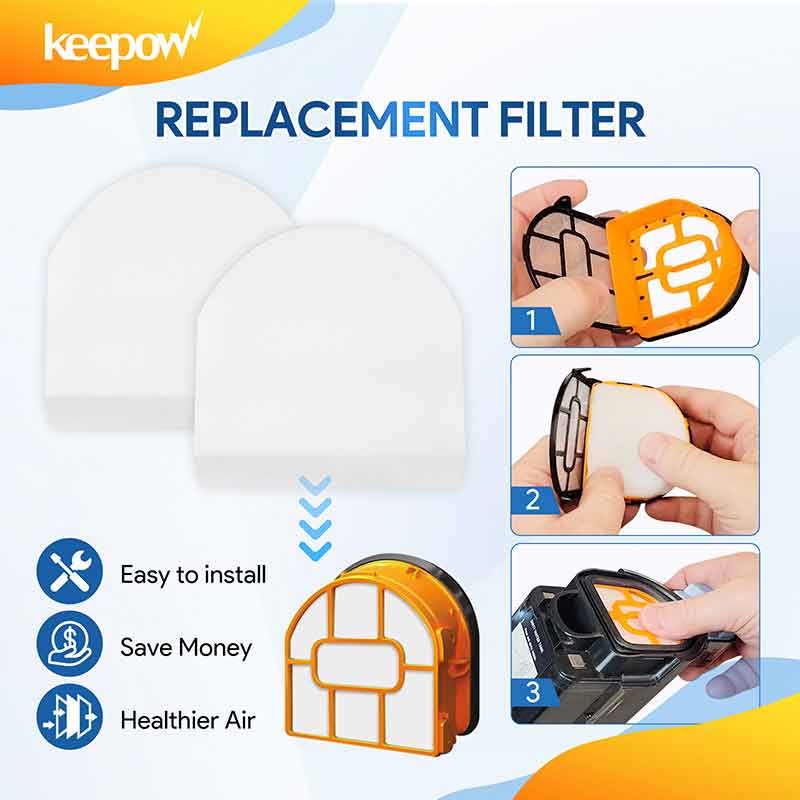 KEEPOW Replacement Parts Brush Roll & Filter for Hydrovac