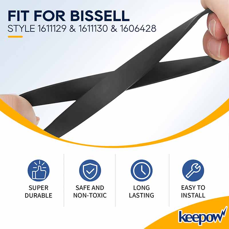 KEEPOW 0233B ProHeat 2X Revolution Belts Set for Bissell