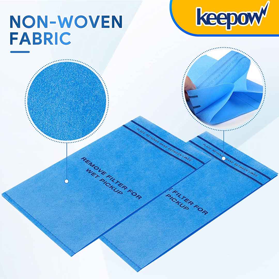 KEEPOW 6601D Filter Bag for 2.5 to 5 Gallon Vacuum 6 Pcs