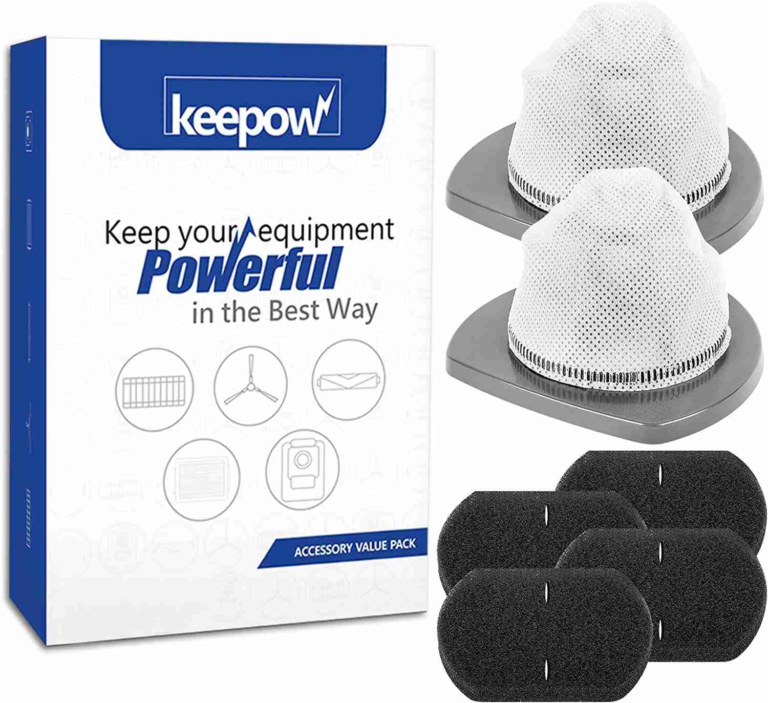 KEEPOW 2033 Vacuum Filter Set Compatible with Bissell Featherweight Stick Lightweight Bagless Vacuum 2033, 20331, 20333, 20336, 20339, 2033M (2-Pack)