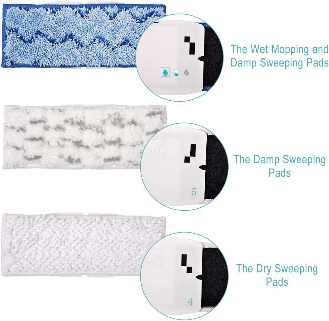 KEEPOW Upgraded Braava Jet 240 Mopping Pads Compatible with iRobot Braava Jet