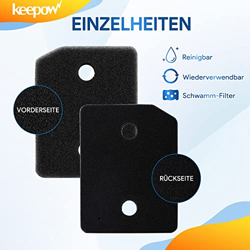 KEEPOW 3908F KEEPOW Filtro per Miele 9164761 Tappetino filtro in spugna - Spugna filtro in schiuma per Miele 9164761 Asciugatrice a pompa di calore - 207 * 157 * 30mm - 2 pezzi