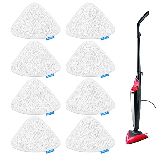 Keepow, 8 panni di ricambio Steam Mop Pads per Vileda 100 Hot Spray Mop, confezione familiare, bianco