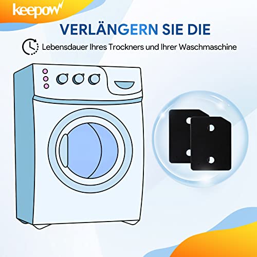 KEEPOW 3908F KEEPOW Filtro per Miele 9164761 Tappetino filtro in spugna - Spugna filtro in schiuma per Miele 9164761 Asciugatrice a pompa di calore - 207 * 157 * 30mm - 2 pezzi