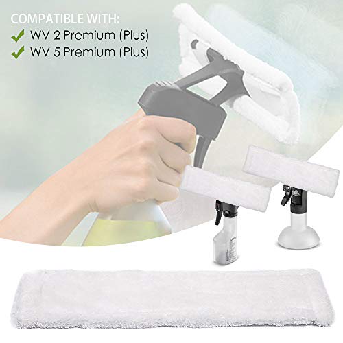 KEEPOW 5 Pack Microfibre Cleaning Spray Bottle Cloths Pads for Kärcher Window Vac Vacuum Compatible WV 2 WV5 WV50 WV55 WV60 WV65 WV70 WV75