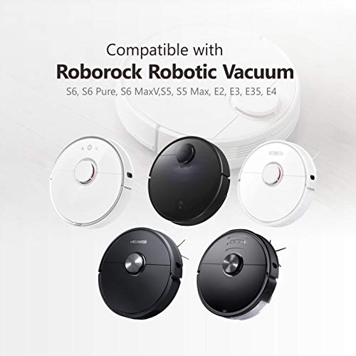 KEEPOW 10 Wischtücher Passend für Xiaomi Roborock S5,S5 Max,S6,S6 MaxV,Q7 Max,Q7 Max+ und E4 Staubsauger, Wiederverwendbar und Waschbar,Neues Material