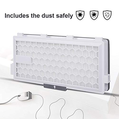 2 HEPA Airclean Plus 50 Filters für Miele Complete C3 Powerline, S8340 Staubsaugerfilter - Air Clean SF-HA 50 für Complete C2 C3 Compact C1 C2-2 Pack Staubsauger Ersatzteile Zubehör von KEEPOW