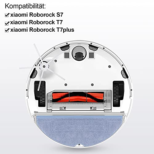 KEEPOW Lot de 16 accessoires pour aspirateur Roborock S7 S7+ T7 T7 Plus, 6 filtres Hepa + 6 brosses latérales + 4 chiffons de nettoyage