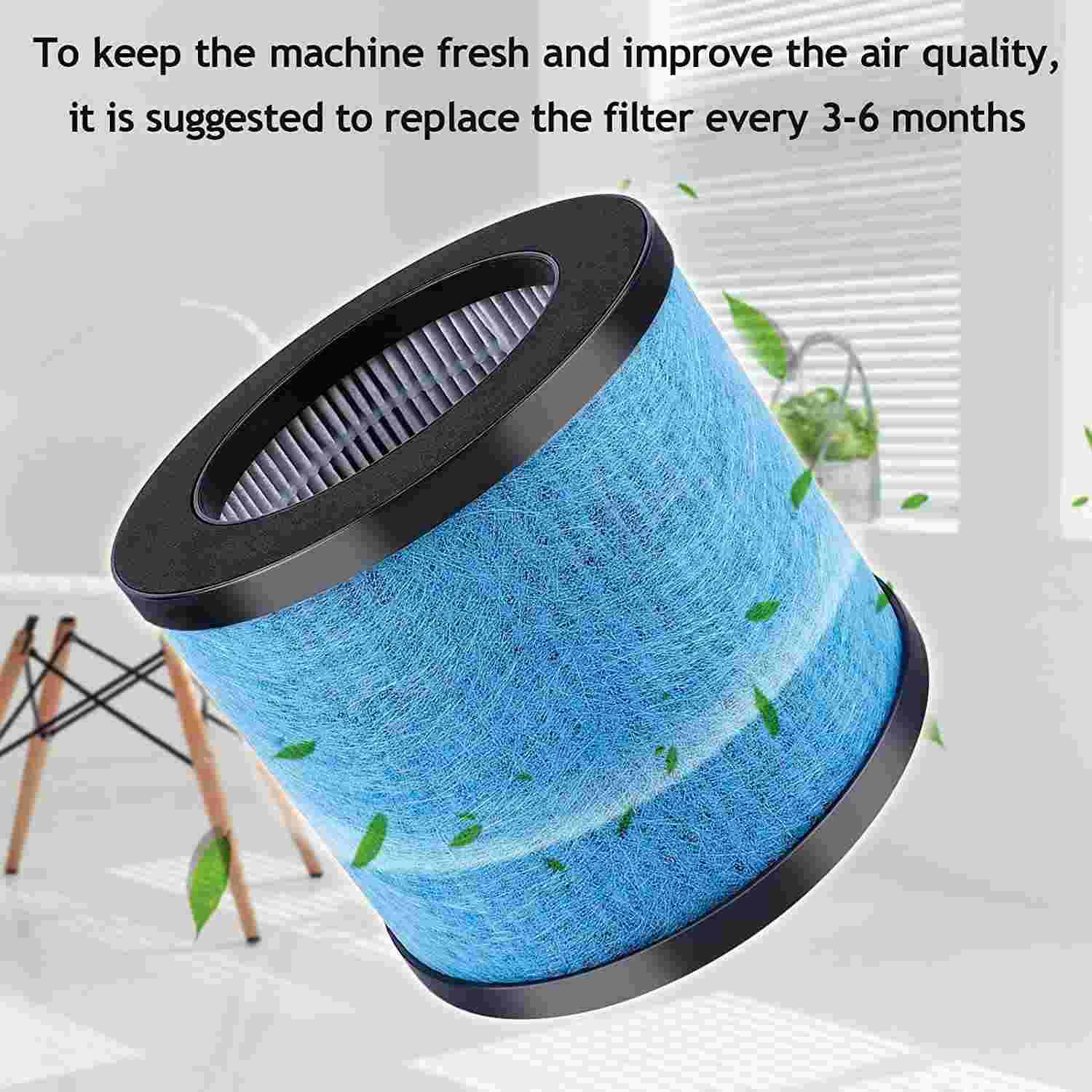 KEEPOW Hepa Filter Replacement for TOPPIN TPAP002 HEPA Air Purifier Comfy Air C1, Part # TPFF002 (2 Pack)