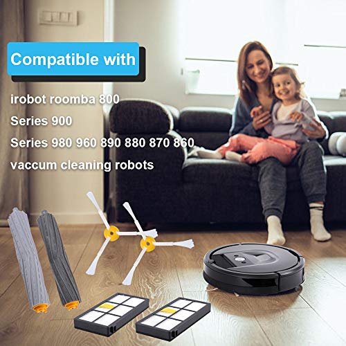 Filtre Remplacement Accessoires pour roomba accessoires iRobot 960 980 895 880 870 871 etc, Kit de Pièces de Rechange Brosse 800/900 Séries pour Aspirateur iRobot Roomba de (5+8+4) Ultra-Faible Prix