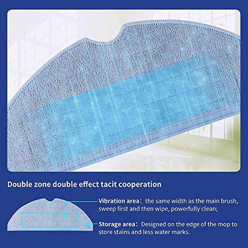 KEEPOW 10 Stück Zubehör für Roborock S8 Wischtücher, Kompatibel Mit Roborock S8/ S7/ S7 Maxv Ultra/ S7 Pro Ultra/ S7 MaxV/ S7 MaxV Plus Roboter Staubsauger, Mikrofaser Wischtuch Ersatzteile